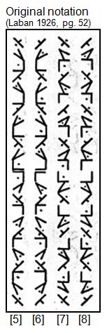 Laban Choreographie Vectors--Transverse 24-rings; column 1-4 Original notation