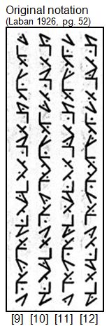 Laban Choreographie Vectors--Transverse 24-rings; column 9-12 Original notation