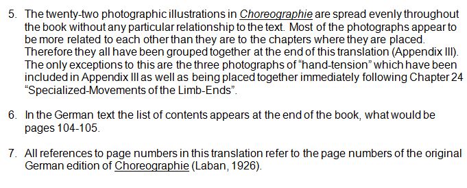 Notes to Rudolf Laban 1926 Choreographie Notes to Rudolf Laban 1926 Choreographie