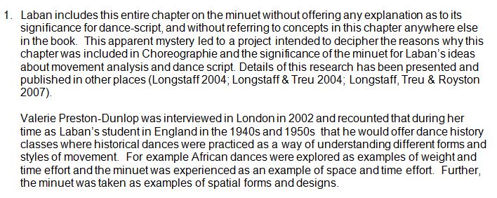 Notes to Rudolf Laban 1926 Choreographie