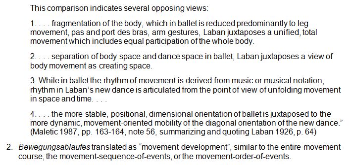 Notes to Rudolf Laban 1926 Choreographie